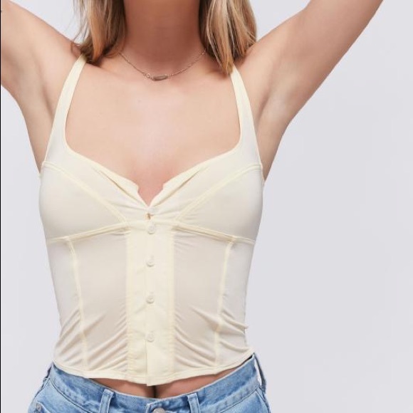 Urban Outfitters Button-Front Bustier Top - Picture 2 of 6